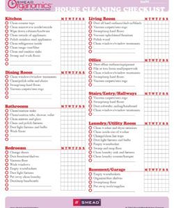 free 40 printable house cleaning checklist templates ᐅ template lab home cleaning checklist template pdf