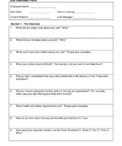 free 9 exit interview form examples  pdf  examples exit interview analysis template excel