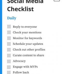 free a daily weekly monthly social media checklist social media checklist template examples