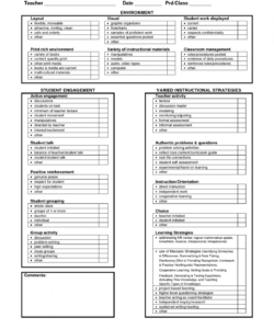 free behavior observation checklist forms  for use in assessing walk thru checklist template doc