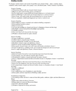 free cardetailingchecklisttemplate_ interiorjeepwrangleraccessories auto detailing checklist template excel