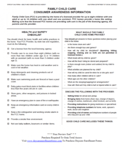 free day care provider checklist child template samples daycare child care safety checklist template excel