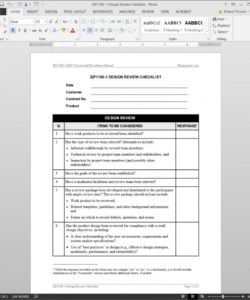 free design review checklist iso template technical checklist template doc