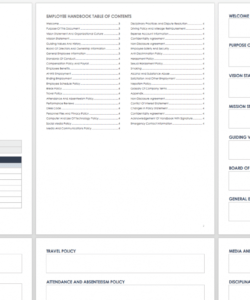 free employee and company handbook templates  smartsheet employee handbook checklist template doc