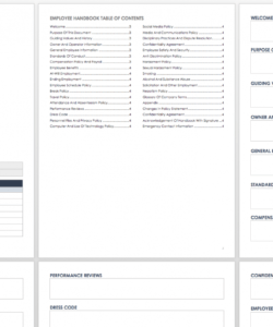 free employee and company handbook templates  smartsheet employee handbook checklist template excel