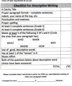 free evaluation  miss miller checklist rubric template pdf