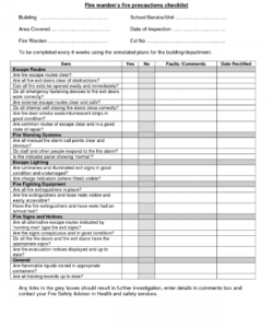 free fire ill evacuation checklist school safety template samples doc fire evacuation checklist template samples