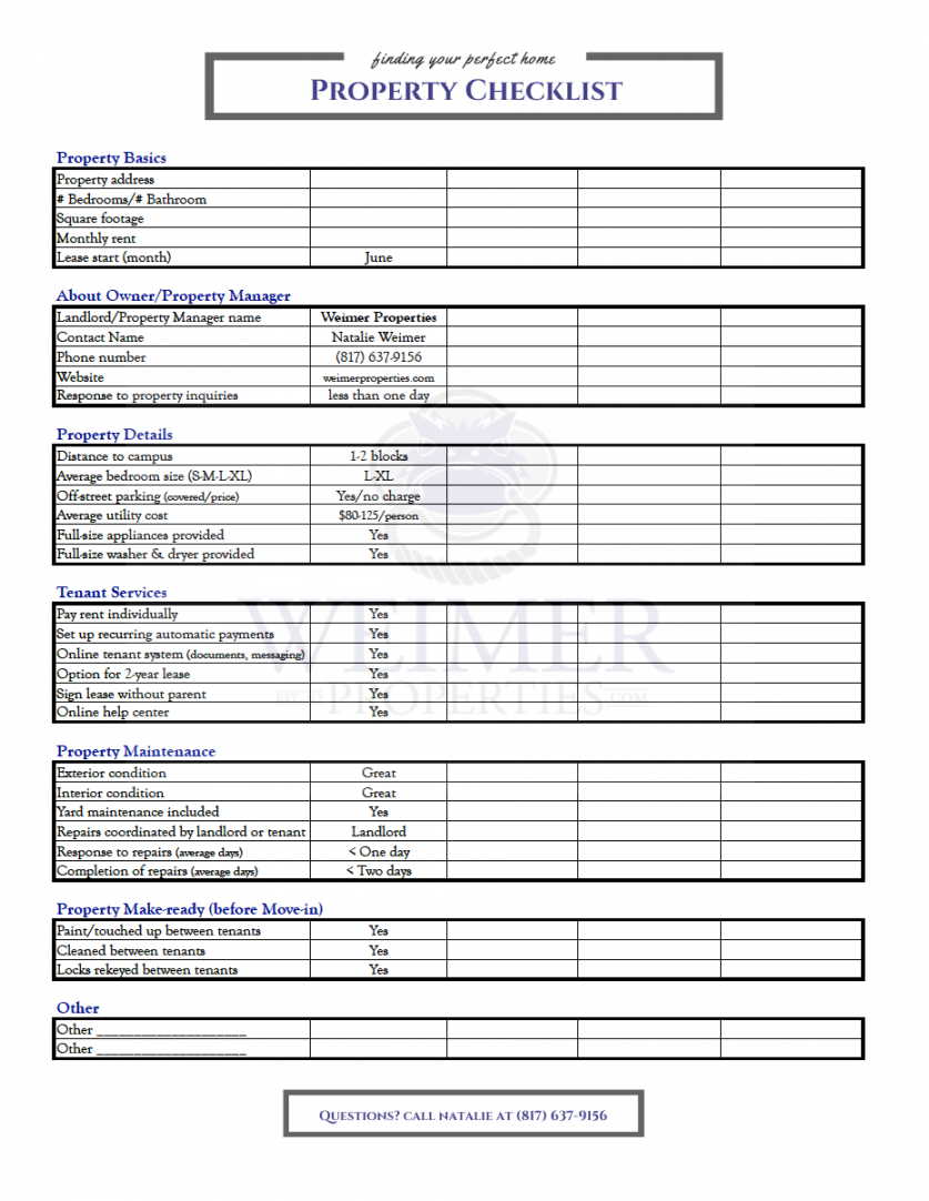 Apartment Search Excel Template Portal Tutorials