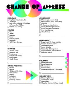 free free moving checklist printable  this change of address template house moving checklist template samples