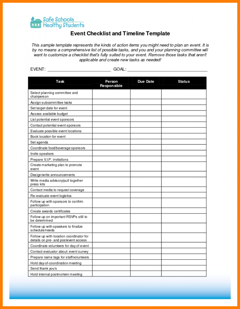 Free Free Task And Checklist Templates Smartsheet Template Samples