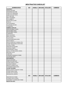 Front Desk Checklist Template