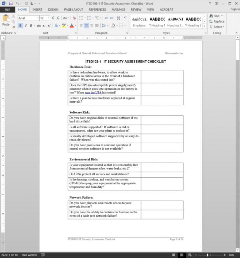 free-it-security-assessment-checklist-template-security-assessment