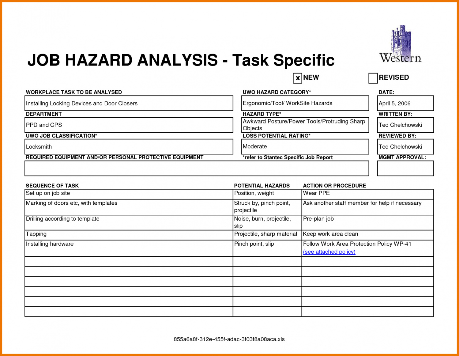 free job safety analysis form  free printable business templates job site safety analysis template example