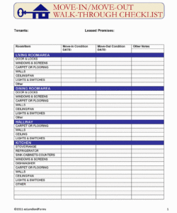 free moveinmoveout walkthrough checklist  ez landlord forms rental walk through checklist template samples