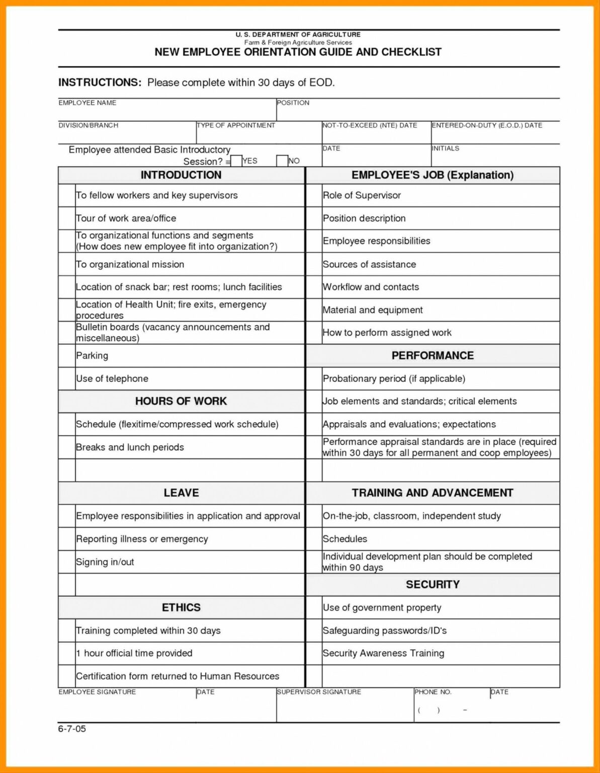 Free New Employee Checklist Shrm Excel Hire Format Template Free ...