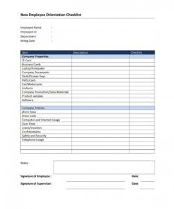 free new employee orientation checklist new employee training checklist template excel