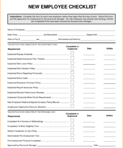 free new hire forms template  starkhouseofstraussco employee new hire checklist template doc