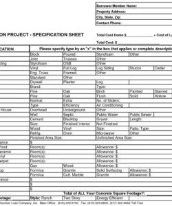 free new home construction bid sheet  building in 2019  new home construction bid checklist template