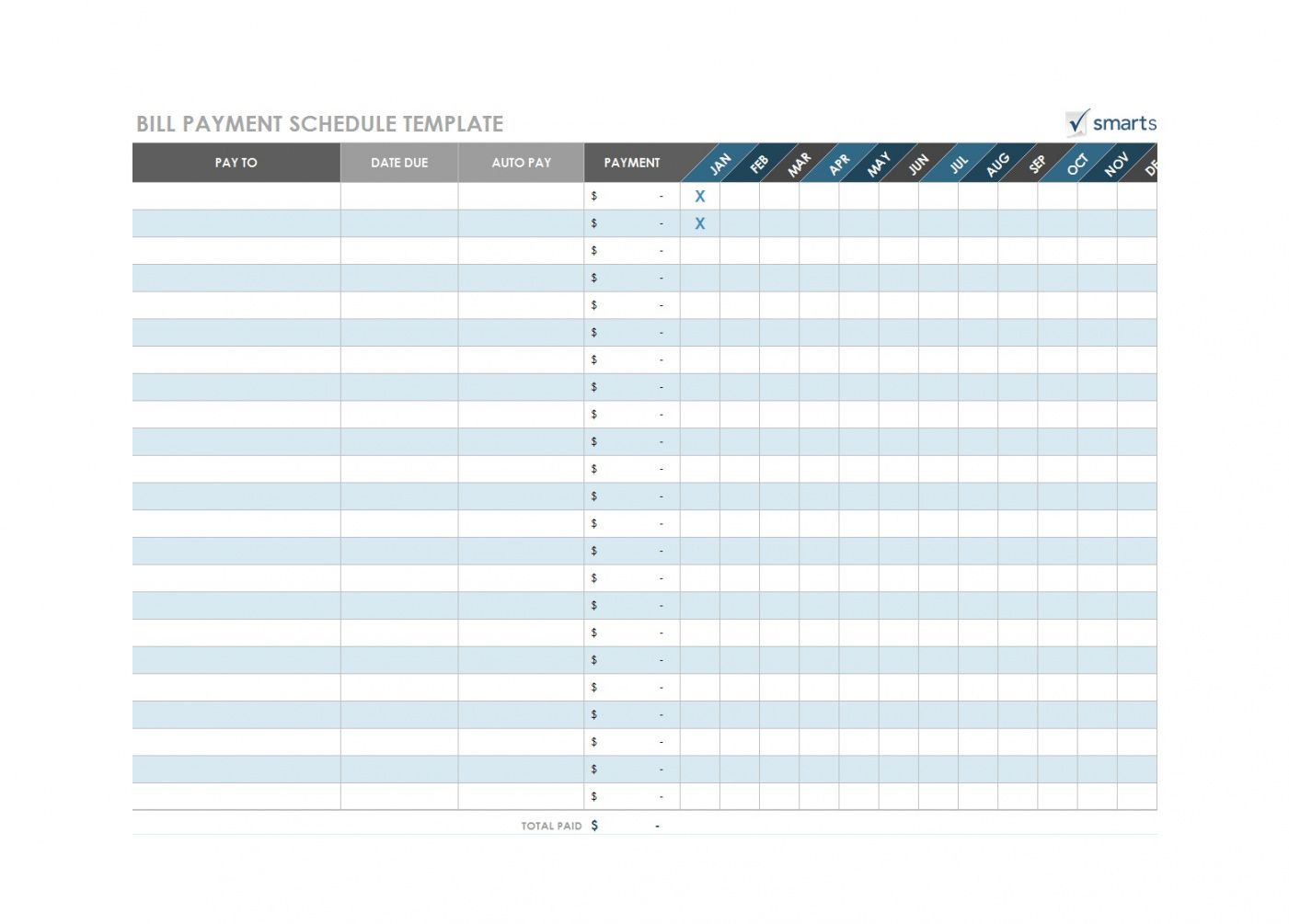 Payment Checklist Template