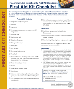 free printable first aid kit checklist chart pdf prepared template first aid supply checklist template