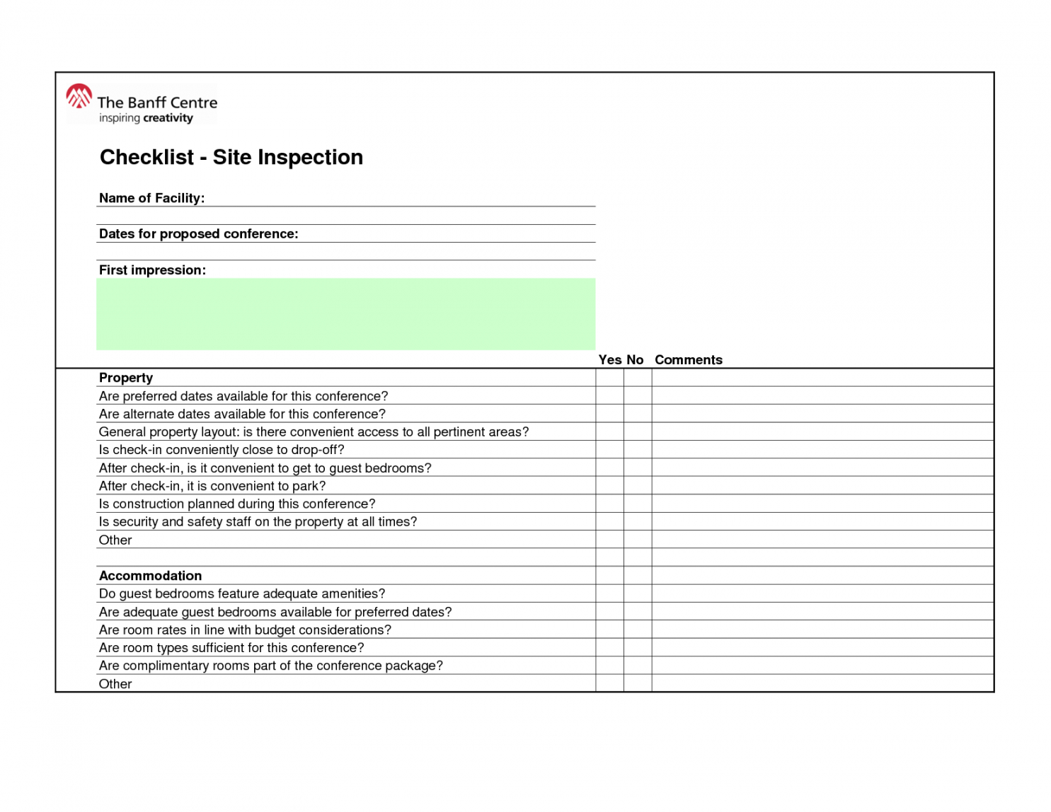 free room inspection checklist template  my workshops  checklist meeting room checklist template samples