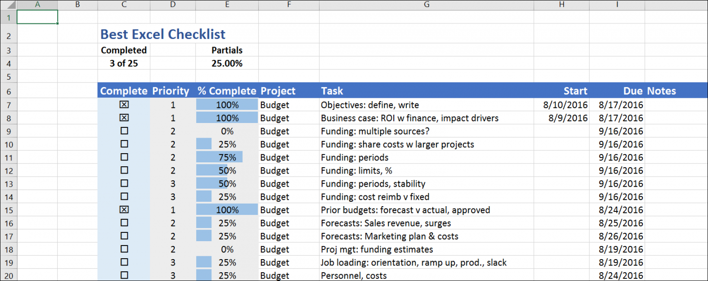 free the best excel checklist  critical to success work checklist template excel doc