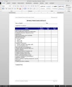 free trade show checklist template trade show checklist template samples