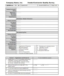 free vendor qualification form template  starkhouseofstraussco vendor selection checklist template excel