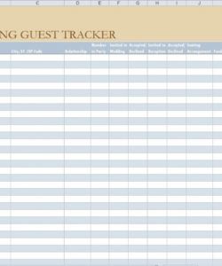 free wedding guest list template  wedding guest list wedding guest checklist template samples