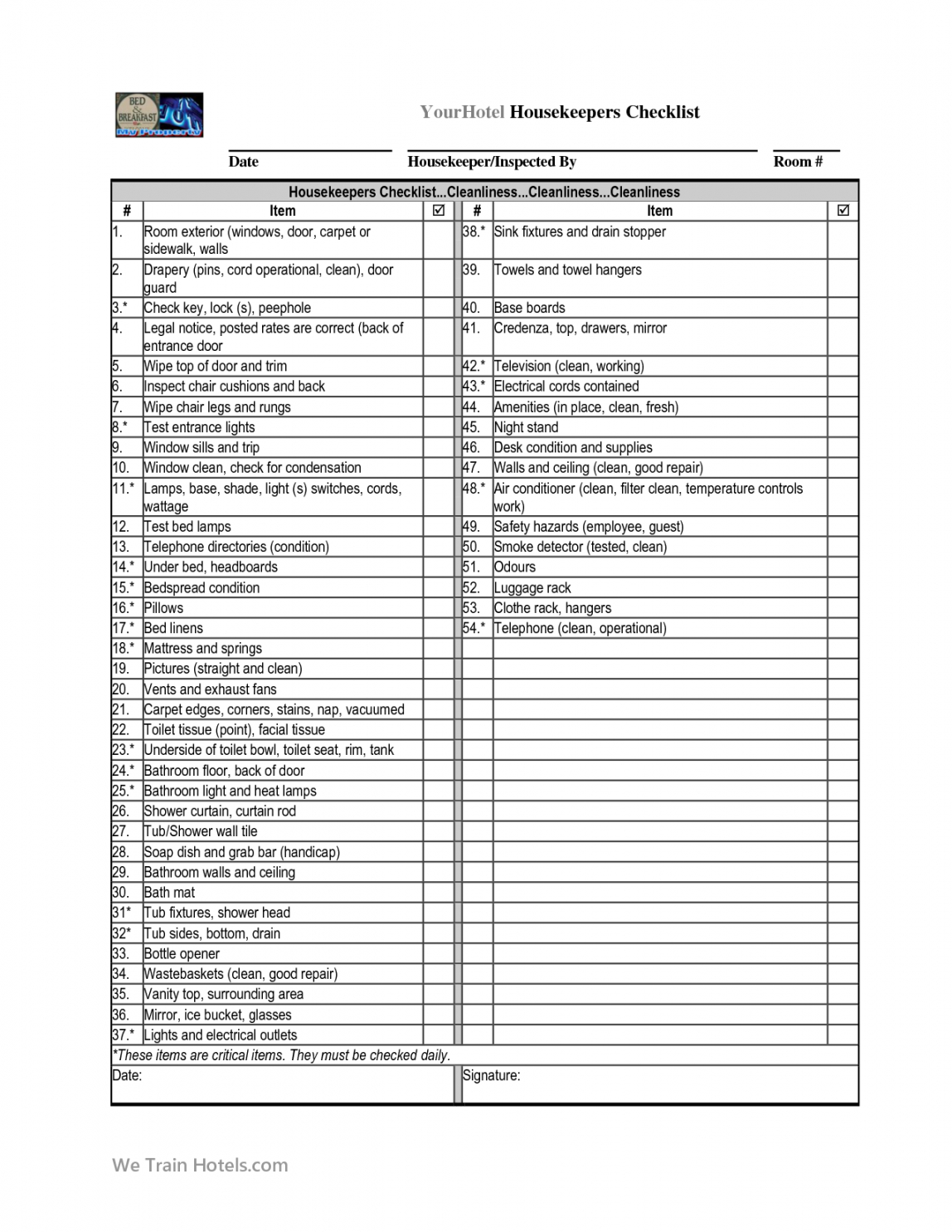 hotel checklist template samples elroomcleaningchecklist house hotel inspection checklist template examples
