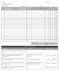 iso audit checklist supplier template samples excel xls for vendor audit checklist template samples