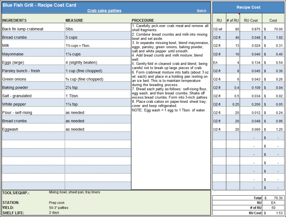 food-cost-analysis-template