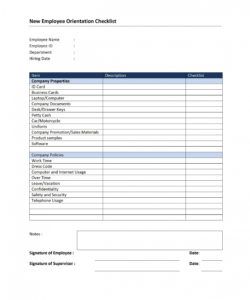 new employee orientation checklist orientation checklist template for new employee excel