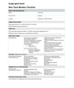 new hire checklist  full version  employee forms  onboarding new employee new hire checklist template