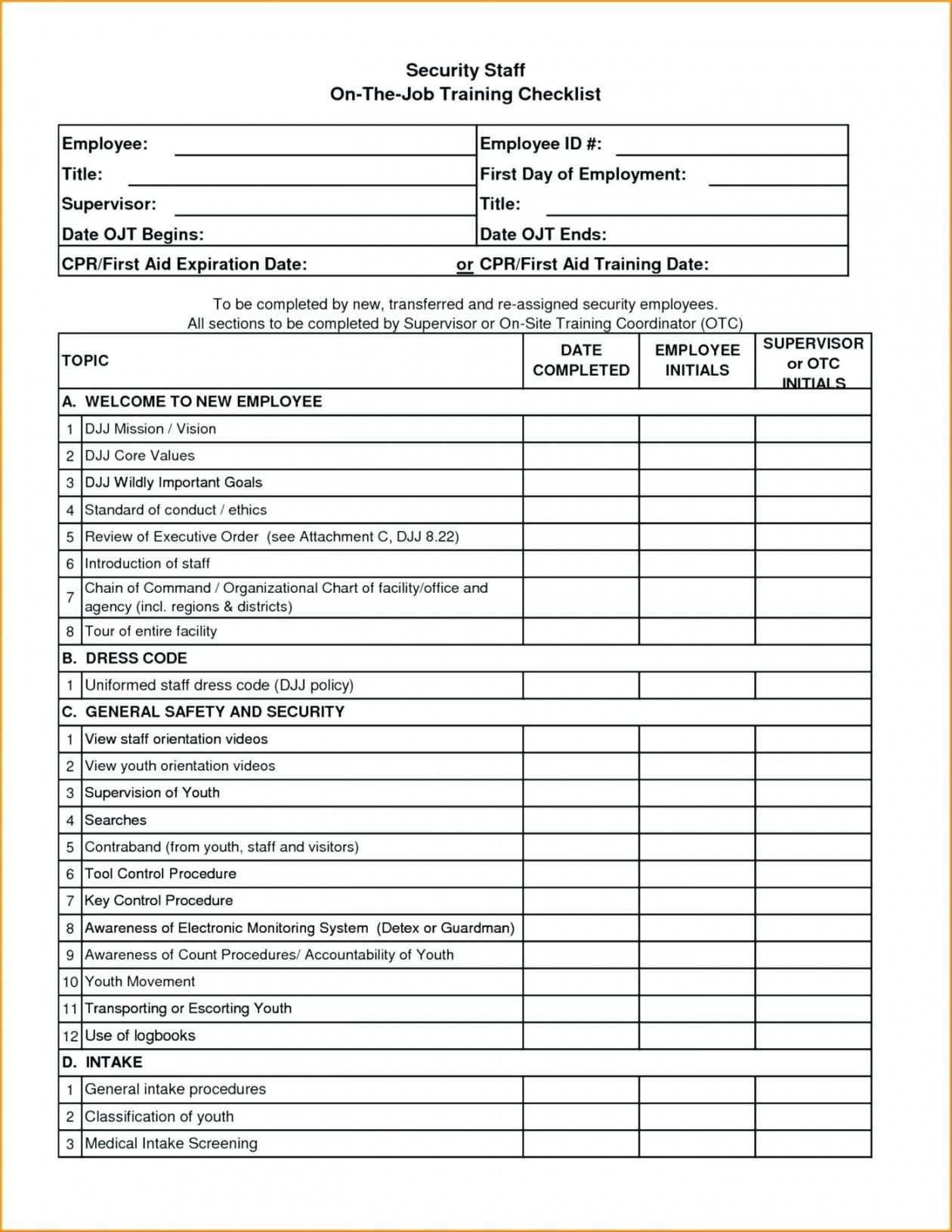 new hire hecklist format template pdf employee shrm form orientation new employee training checklist template