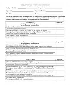 office orientation checklist  barethouseofstraussco orientation checklist template for new employee samples