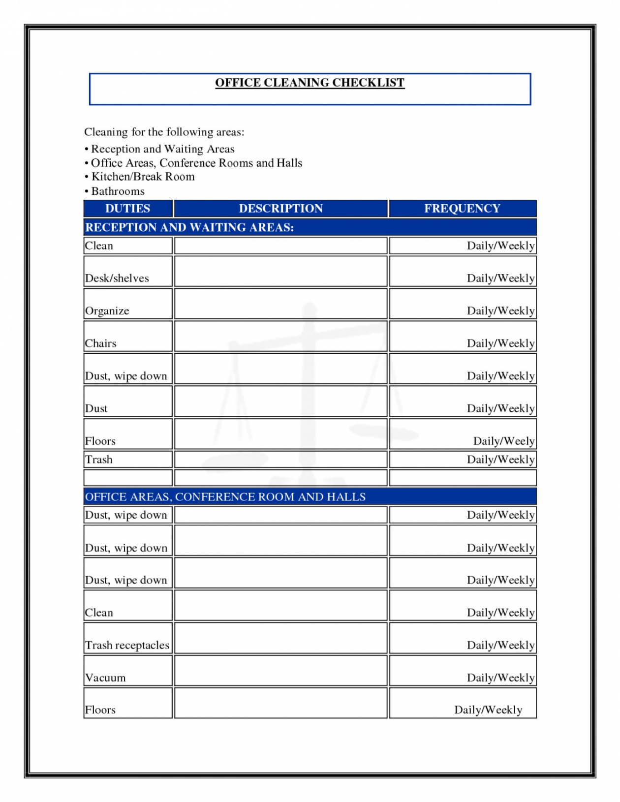 office schedule template ideas business personal daily cleaning office move checklist template pdf