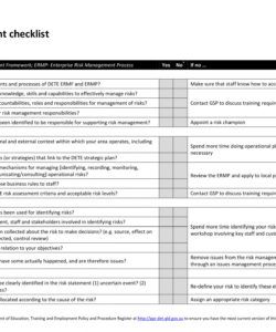 printable 10 risk management checklist examples  pdf  examples risk assessment checklist template pdf