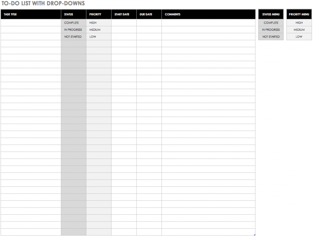 printable 30 free task and checklist templates  smartsheet project planning checklist template doc