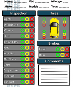 printable 6 free vehicle inspection forms  modern looking checklists for mechanical inspection checklist template examples