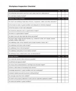 printable 9 workplace inspection checklist examples  pdf  examples site safety checklist template excel