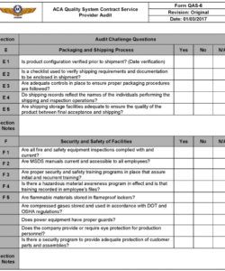 printable aviation security audit checklist template  templates  resume security audit checklist template samples