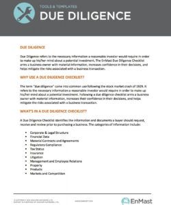 printable corporate due diligence checklist  ajancicerosco vendor due diligence checklist template examples