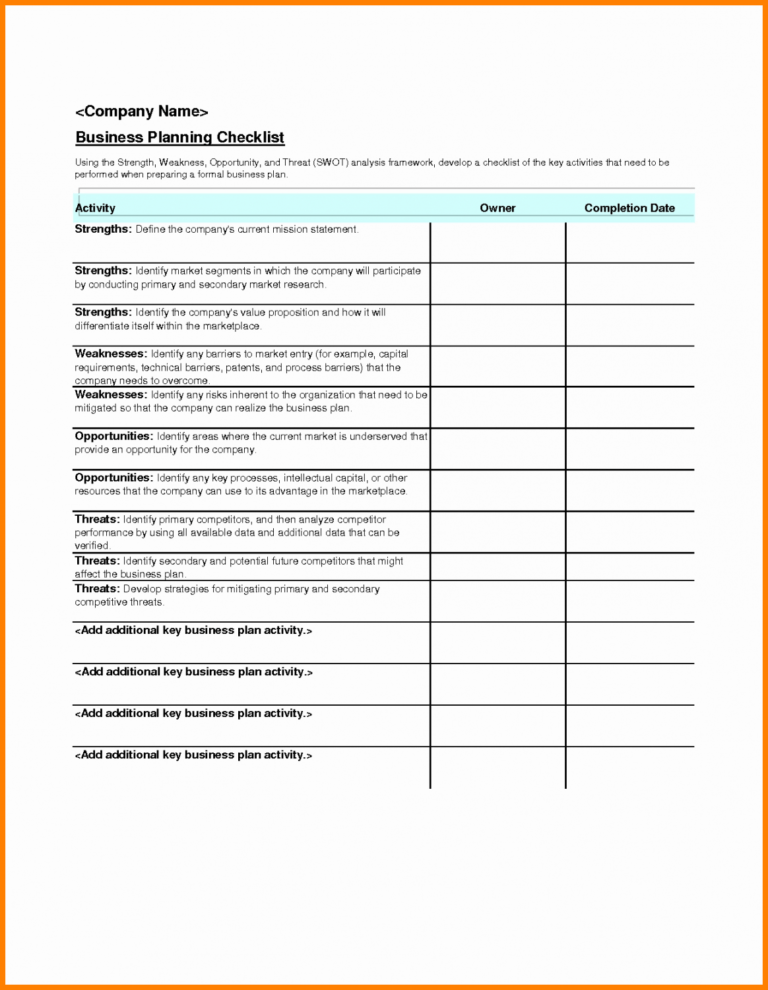 Printable Event Protocol Checklist Template Samples Management Excel ...