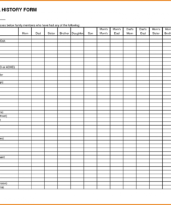 printable family medical history forms templates  healthy and strong medical history checklist template examples