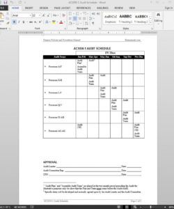 printable financial audit schedule template  ac10501 internal financial audit checklist template samples