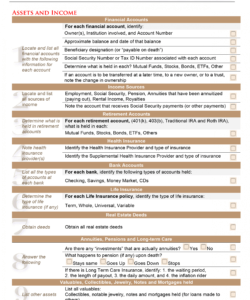 printable financial plan ecklist an essential estate planning tool template retirement planning checklist template samples