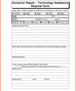 printable free computer repair forms download and computer repair checklist computer repair checklist template doc