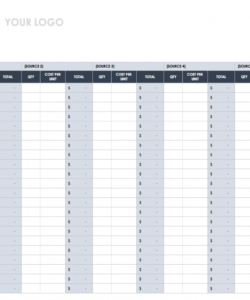 printable free price comparison templates  smartsheet competitor price analysis template