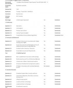 printable free quality control checklist for construction  better than pdf quality control checklist template construction samples